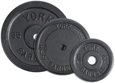 YORK 1" Std Contour Cast Iron Plate - Black (weight: 10)