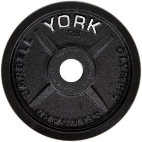 YORK 2" "Legacy" Cast Iron Precision Milled Olympic Plate (weight: 25)