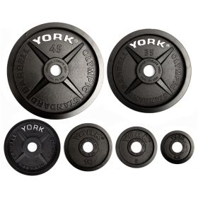 YORK 2" "Legacy" Cast Iron Precision Milled Olympic Plate (weight: 100)