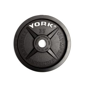 YORK 2" "Legacy" Cast Iron Precision Milled Olympic Plate (weight: 35)