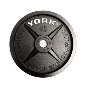 YORK 2" "Legacy" Cast Iron Precision Milled Olympic Plate (weight: 45)
