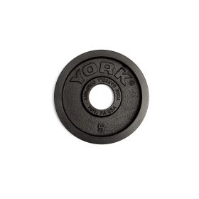 YORK 2" "Legacy" Cast Iron Precision Milled Olympic Plate - **PAIRS ONLY** (weight: 5)