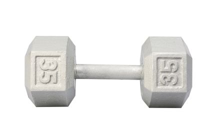 Cast Iron Hex Dumbbell Residential only (weight: 35)