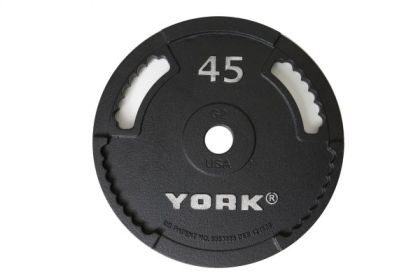 G-2 Olympic Dual Grip Thin Line Cast Iron Plate - Black (weight: 45)