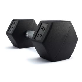 Tag Fitness HEX Rubber Dumbbell (weight: 5)