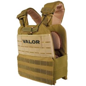 Valor Adjustable Weight Vest (Color: Brown)