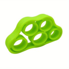 1pc Silicone Finger Expander (Fit Up To 60kg); Exercise Hand Grip; Wrist Strength Trainer Finger Exerciser Resistance Bands Fitness Equipment (Color: Green)