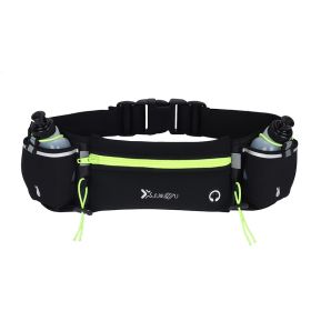 Running Belt with Water Bottles, Hydration Belt for Men and Women (Color: Green)