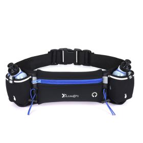 Running Belt with Water Bottles, Hydration Belt for Men and Women (Color: Blue)