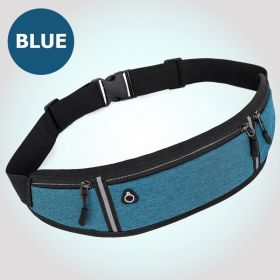 Small Fitness Waist Bag (Fit Up To 75kg) With Adjustable Strap For Hiking Running Outdoor Traveling (Color: Blue)