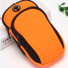 Universal 6.5'' Running Sport Armband Bag Waterproof Arm Bag Mobile Phone Bag Case Fitness Gym Arm Band For IPhone Samsung Huawe (Color: Orange)