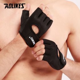 Aolikes 1pair Unisex Fitness Workout Gloves For Weightlifting Cycling Exercise Training Pull Ups Fitness Climbing And Rowing (Color: Rose Red, size: S)