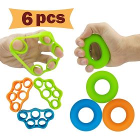 Finger Exerciser; Hand Strengthener; Grip Trainer To Relieve Wrist Pain Carpal Tunnel (Items: 6pc Finger Trainer)
