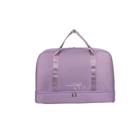 Women's Expandable Travel Bag Yoga Gym Handbag for Airplane, Sports (Color: Purple)