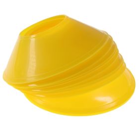 10pcs Football Soccer Training Sport Disc Cones Set; Sports Equipment For Fitness Training (Color: Yellow)