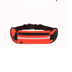 Unisex Portable Waist Bag; Canvas Outdoor Phone Holder; Waterproof Belt Bag; Fitness Sport Accessories For Running And Jogging (Color: Orange)