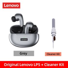 100% Original LP5 Wireless Bluetooth Earbuds HiFi Music Earphone With Mic Headphones Sports Waterproof Headset (Color: Gray FC Clat Kit)