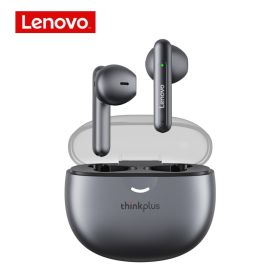 Original Lenovo LP1 Pro TWS Earphone Wireless Bluetooth Headphones Waterproof Sport Headsets Noise Reduction Earbuds with Mic (Color: Silver)