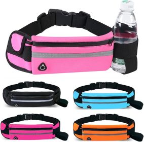 Running Belt for Women Men,Runners Fanny Pack Phone Holder,Run Pouch Waist Belt (Color: Pink)