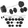 vidaXL Barbell and Dumbbell Set 132.3 lb