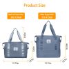 35L Shoulder Travel Duffle Bag Folding Carry On Overnight Weekender Bag with Luggage Sleeve Waterproof Expandable Gym Tote Bag
