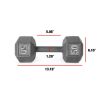 Multi-Weight Cast Iron Hexagonal Dumbbell, Single (50,45,40,35,30)