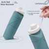 20oz Durable Collapsible Water Bottles Leakproof Valve Reusable BPA Free Silicone Foldable Travel Water Bottle For Gym Camping Hiking Travel Sports