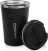 12 oz Stainless Steel Vacuum Insulated Tumbler - Coffee Travel Mug Spill Proof with Lid - Thermos Cup for Keep Hot/Ice Coffee; Tea and Beer