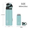 32oz/ Leakproof Free Drinking Water Bottle with Spout Lid for;  Stainless Steel Sports Water Bottle for Fitness; white/green/blue