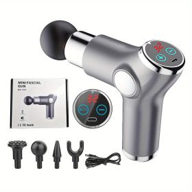 32 Speed High Frequency Massage Gun Mini (Color: Grey)