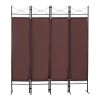 4-Panel folding wrought iron screen