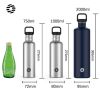 2L Stainless Steel Water Bottle | 2 Litre Single Wall Water Uninsulated Canteen | Eco Friendly Reusable Bottle