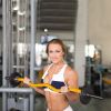 Solid Steel 47 ""Coil Rod Barbell Standard Weight Bar Thread Non-Slip 300 lb Capacity Weight Bar Yellow