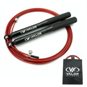 Valor Adjustable Swivel Bearing Speed Rope (2.5mm) (Color: Red)